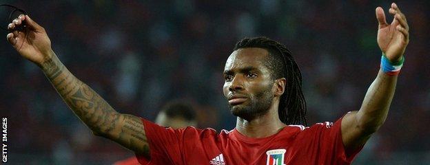 Equatorial Guinea winger Javier Balboa