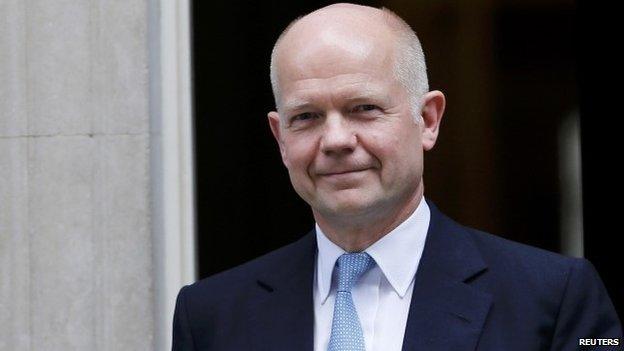 William Hague outside Downing Street