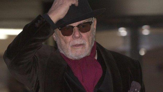 Gary Glitter leaving Southwark Crown Court