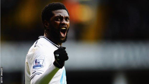 Tottenham Hotspur forward Emmanuel Adebayor