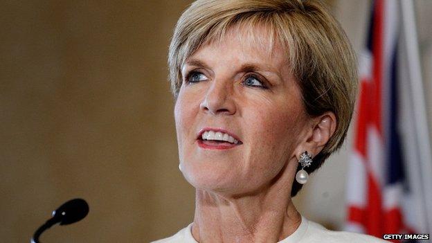 Julie Bishop at Admiralty House, Sydney, Australia. 2 Feb 2015