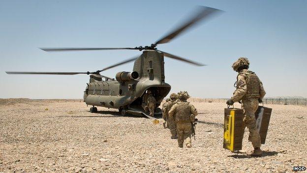 Troops at Camp Bastion, Helmand Province