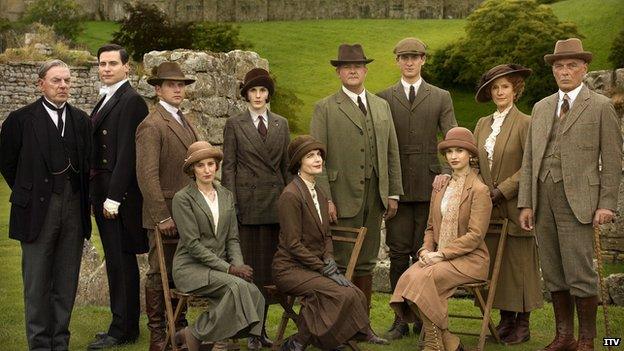 Some of the cast of Downton Abbey