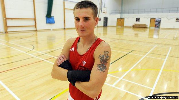 Lance Corporal Ashley Williams of the 1st Battalion the Royal Welsh