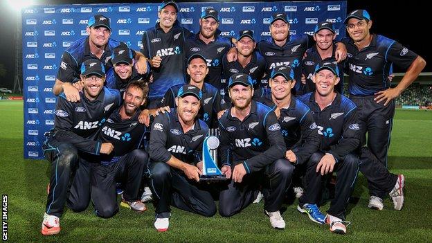 New Zealand celebrate a 2-0 one-day series win over Pakistan