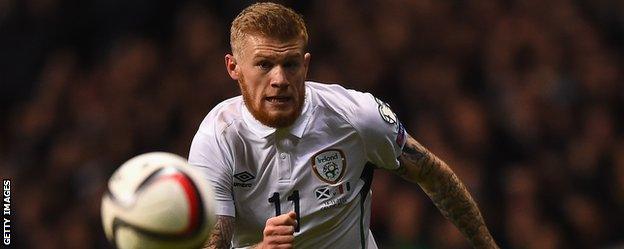 James McClean in action for Ireland