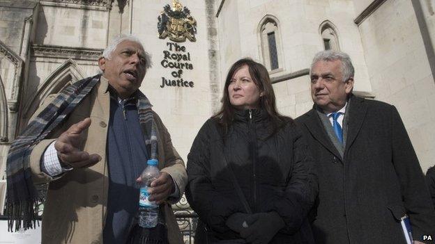 Petitioners Azmal Hussein, Angela Moffat and Andy Erlam