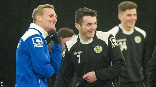 St Mirren manager Gary Teale and midfielder John McGinn