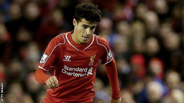 Liverpool midfielder Philippe Coutinho