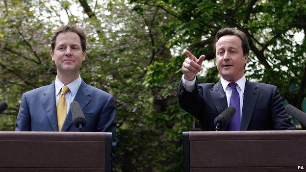 David Cameron and Nick Clegg