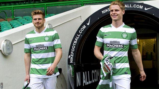 Celtic players Stuart Armstrong and Gary Mackay-Steven