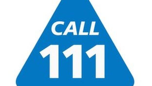 NHS 111 sign