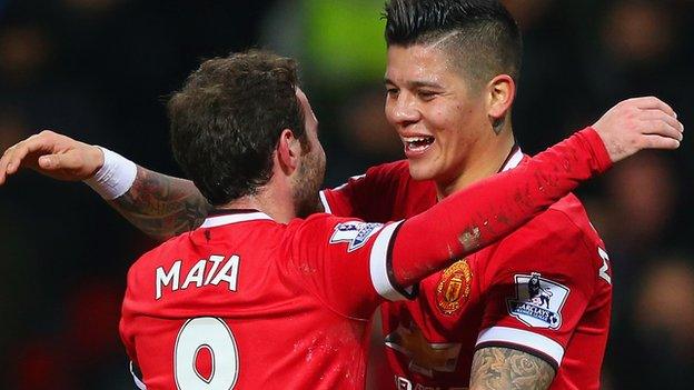 Marcos Rojo and Juan Mata