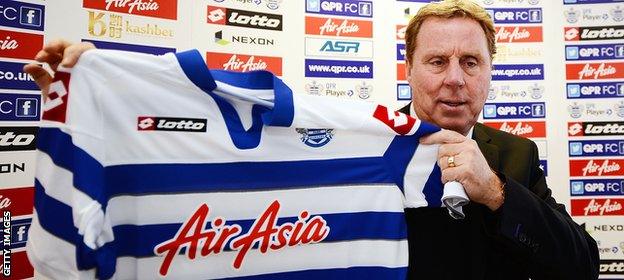 Redknapp's Premier League win ratio at QPR was just 18.75%