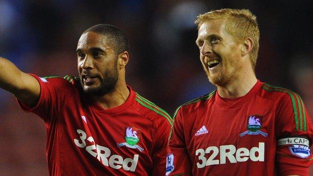 Ashley Williams and Garry Monk