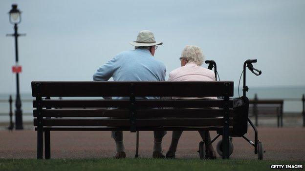 Pensioners on a bench