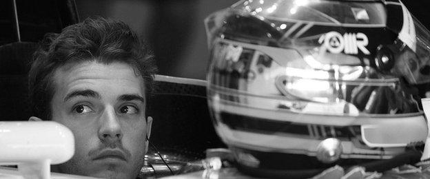 Jules Bianchi sits in the cockpit of his Marussia