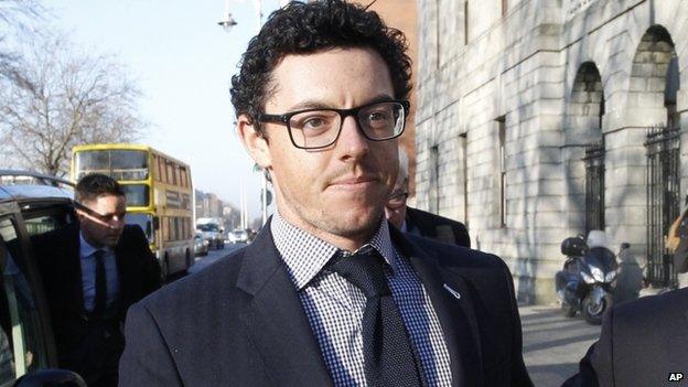 Rory McIlroy was in court in Dublin for a brief hearing