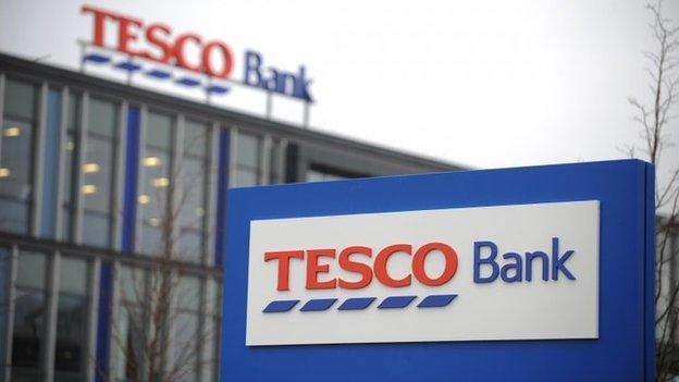 Tesco Bank office sign