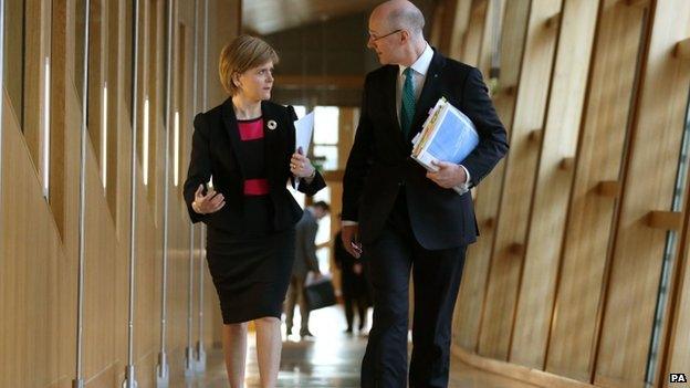 First Minister Nicola Sturgeon and Deputy First Minister John Swinney