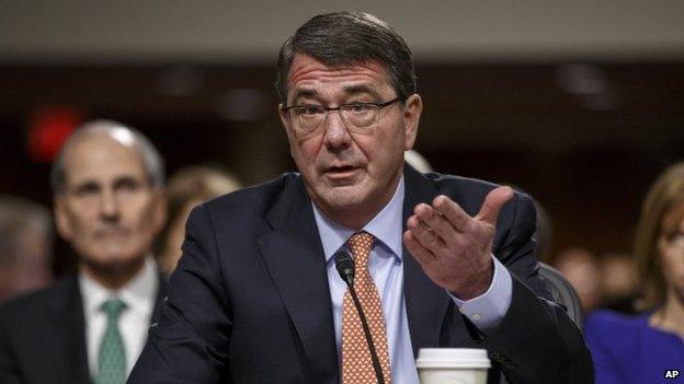 Ashton Carter, President Barack Obama's choice to be defence secretary, testifies on Capitol Hill in Washington, 4 February 2015