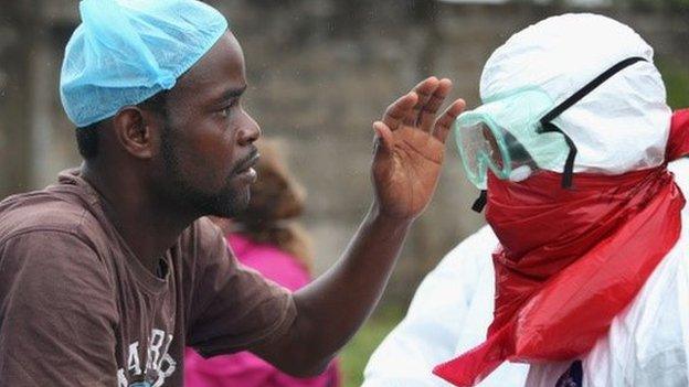 Liberia Ebola burial team getting ready, 17 August 2014