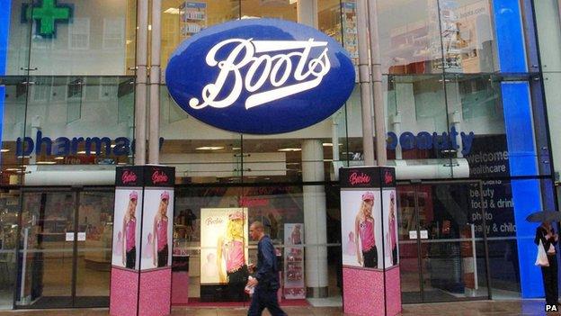 Boots shop front