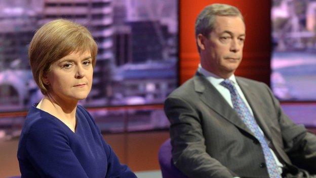 Nicola Sturgeon and Nigel Farage