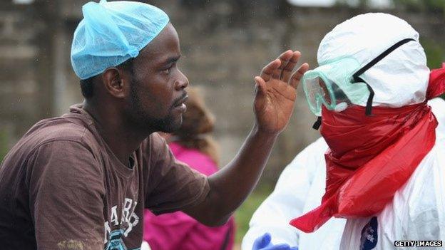 Liberia Ebola burial team getting ready, 17 August 2014