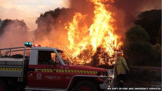 Bushfire at Northcliffe, Western Australia. Feb 2015