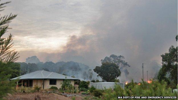 Bushfire at Northcliffe, Western Australia. Feb 2015