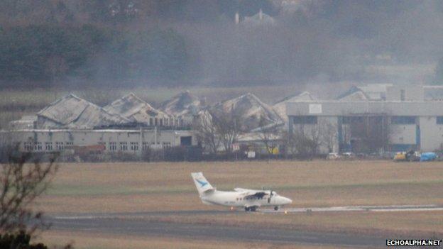 Fire damage at Dowty factory near Gloucestershire Airport