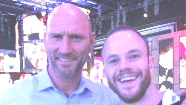 Edward Marno with Lawrence Dallaglio