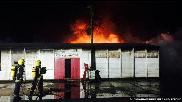 Buckingham Town Football Club fire