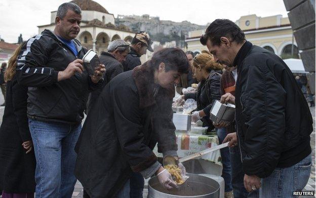 Soup kitchen in Athens