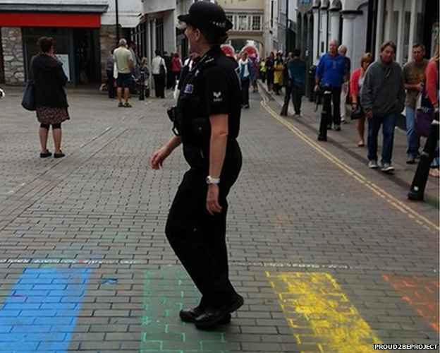 Rainbow zebra crossing