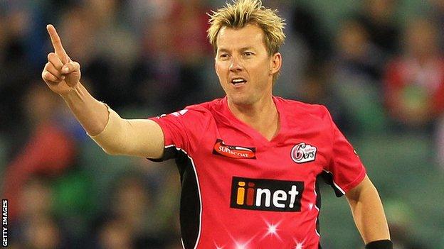 Brett Lee played for the Sydney Sixers in the Big Bash League