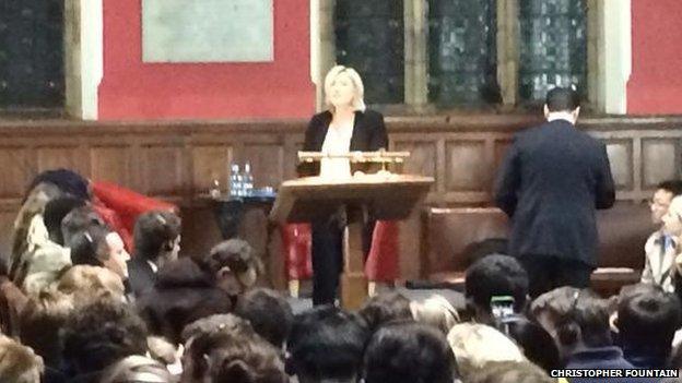 Le Pen at Oxford Union