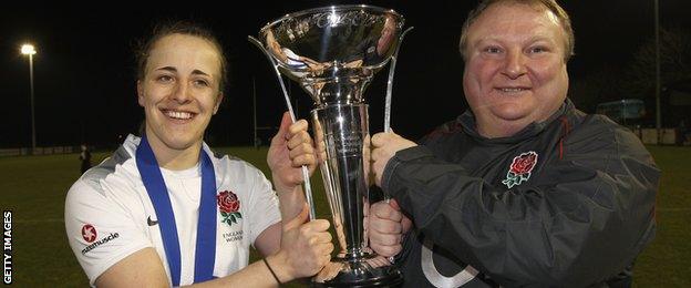 Katy McLean and Gary Street celebrate winning the 2011 Six Nations championship