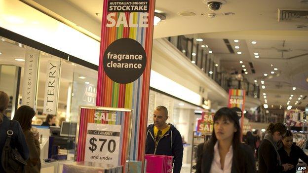 Sale at Sydney mall