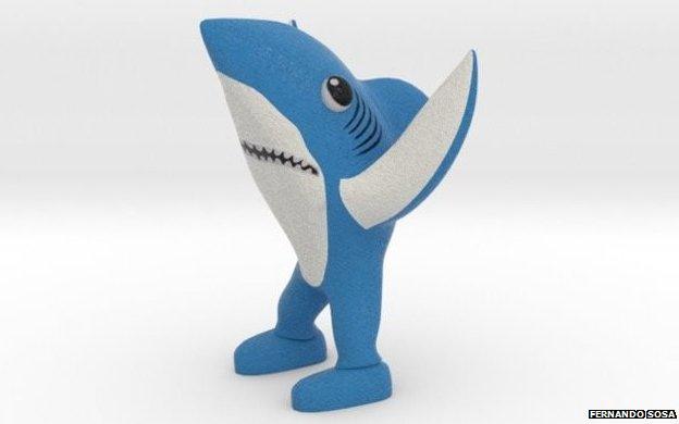 Left Shark 3D-printed model