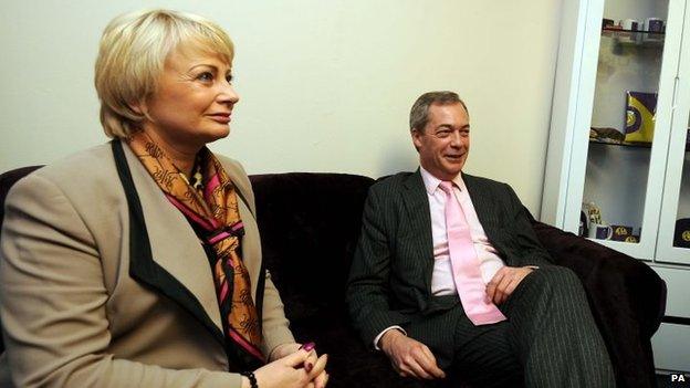 Jane Collins and Nigel Farage