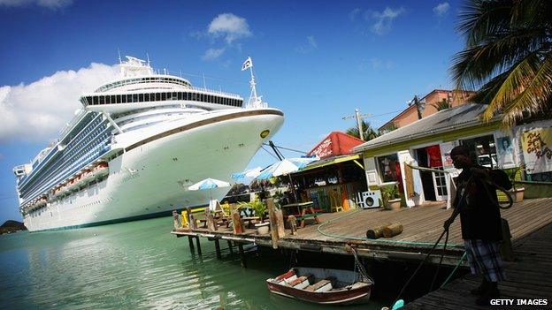 cruise ship in Antigua