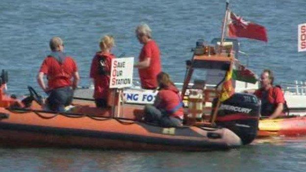 Lifeboat protest