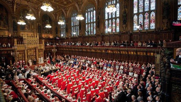 The chamber of the House of Lords