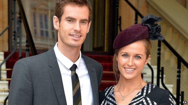 Andy Murray and his fiancee Kim Sears