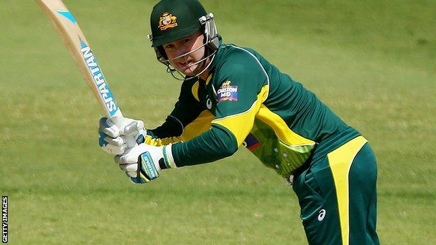 Michael Clarke batting for a Cricket Australia XI against Bangladesh in Brisbane