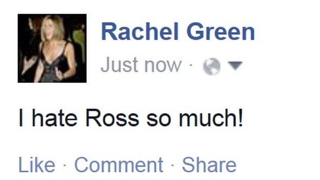 Rachel Green's Facebook account