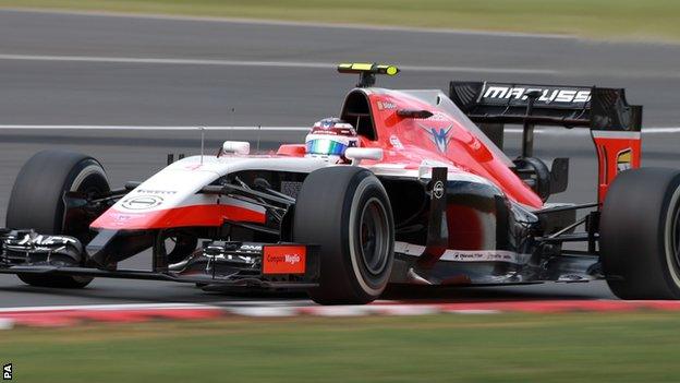 Marussia 2014 F1 car driven by Max Chilton