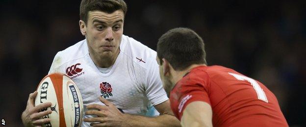 England 10 George Ford takes on Wales captain Sam Warburton